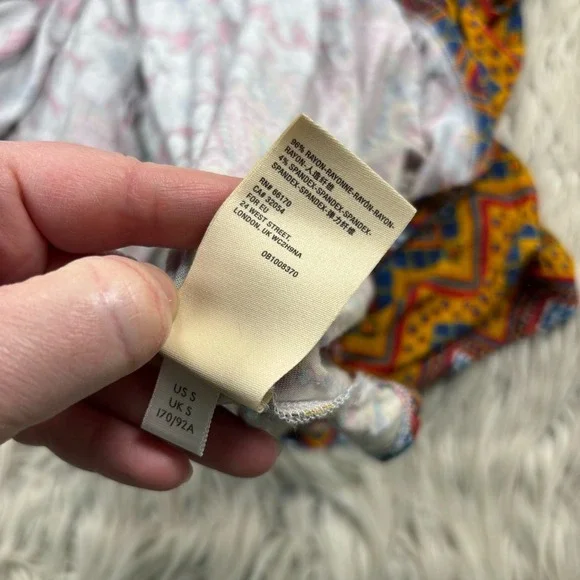 Maeve Women's S Auden Maxi Dress Red White Floral Boho Resort Jersey Stretch - Picture 6 of 9